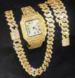 Bling Rapper Necklace, Watch+Bracelet Jewelry