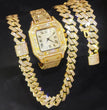 Bling Rapper Necklace, Watch+Bracelet Jewelry