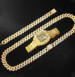 Bling Rapper Necklace, Watch+Bracelet Jewelry
