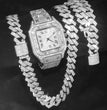Bling Rapper Necklace, Watch+Bracelet Jewelry